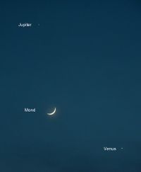 Jupiter Mond, Venus 22.02.2023